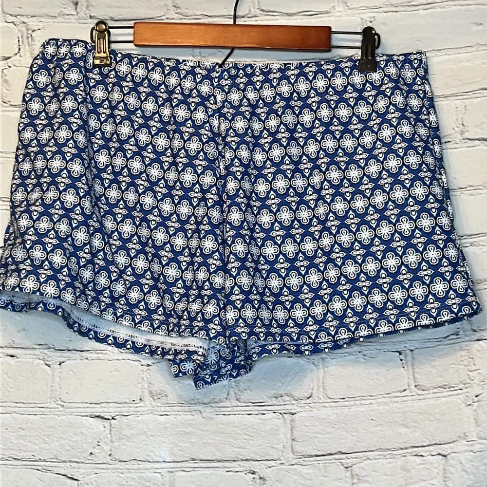Women’s Blue & White Boy Short Bikini Swim Bottoms Size 3XL Excellent Condition